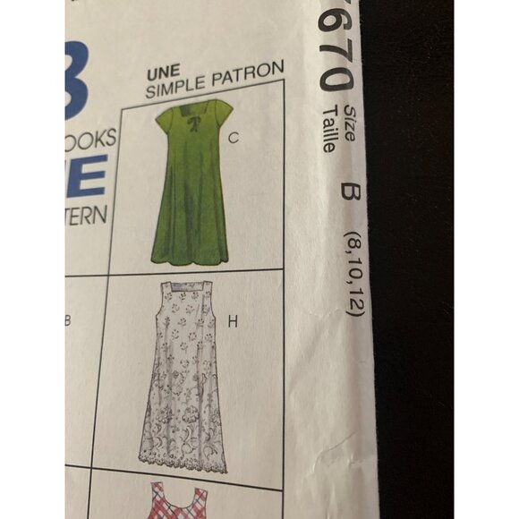 McCall's Misses Dress Sewing Pattern Sz 8 - 10 7670 - Uncut - Picture 3 of 9